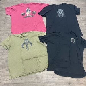 Four Men’s 4XL Project X Gym Barbell Work Out Short Sleeve Shirts